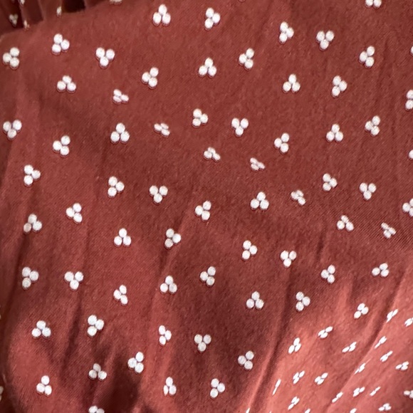 Boden Rust with Cream TriPolka Dot Midi Dress - Picture 4 of 6